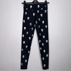 Terez Women's Metallic Skull Print Leggings Black